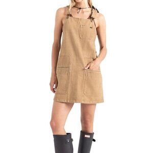 Roark HWY 1 Denim Overall Dress Mini Women's Large L Otter Utility Outdoors